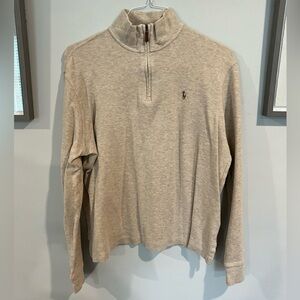 Polo Ralph Lauren Grey Quarter Zip Sweater Med M